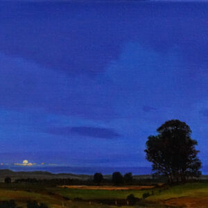 Moonrise over the Cleish Hills - Painting